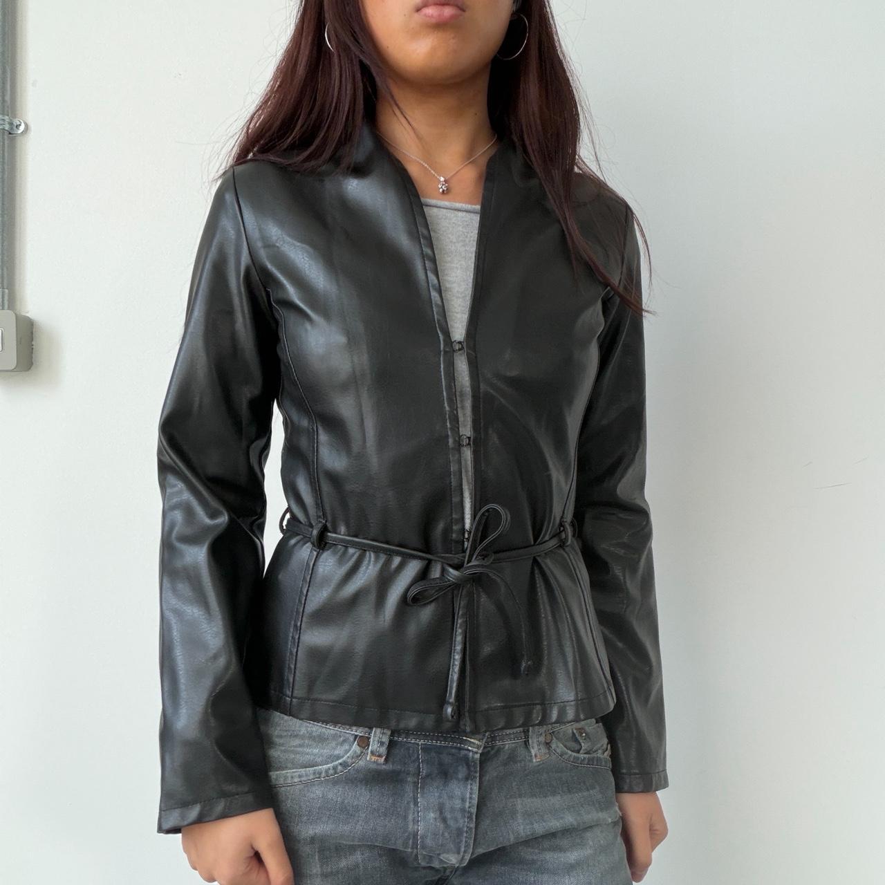 Vintage Black Faux Leather Jacket