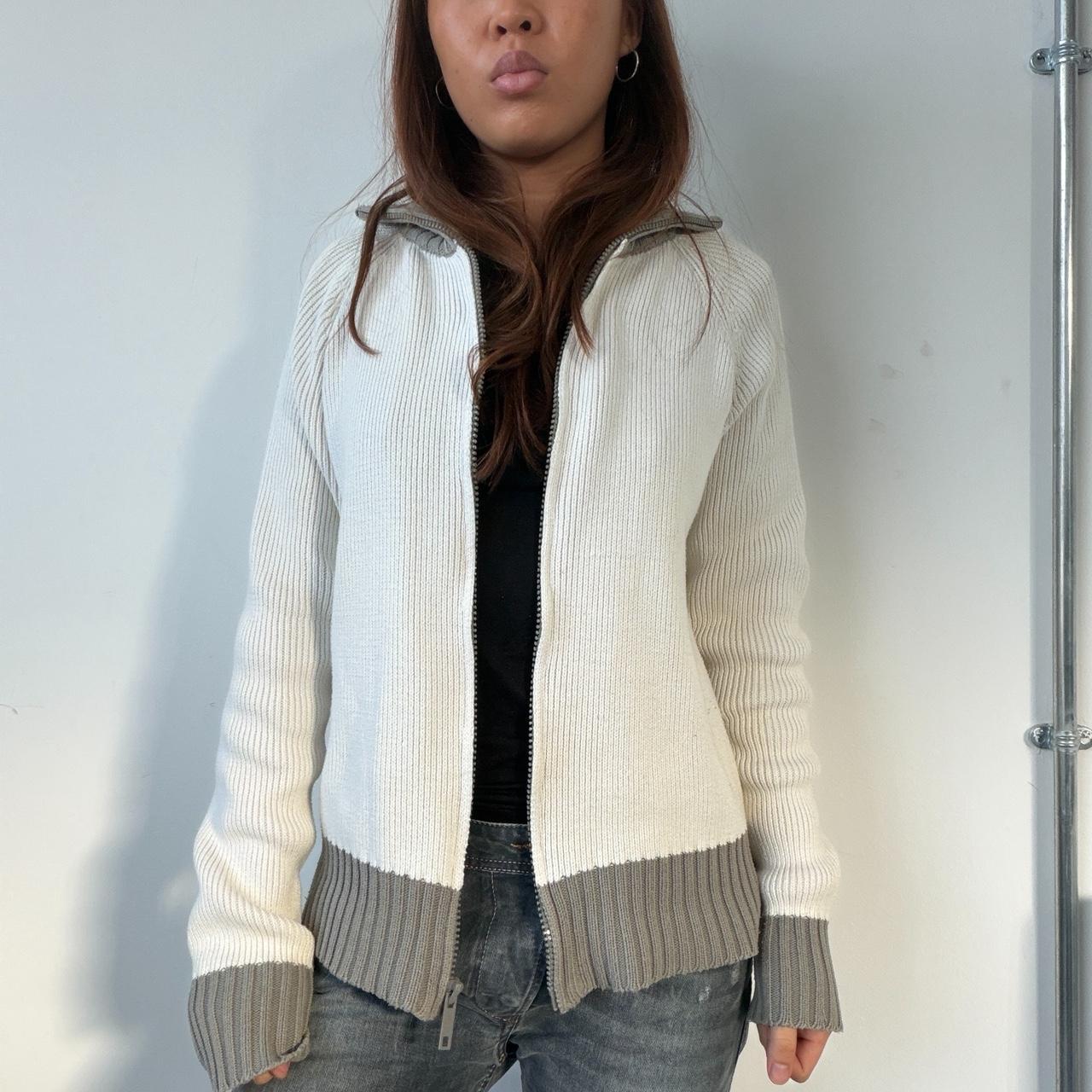 Vintage White Knit Jumper With Print