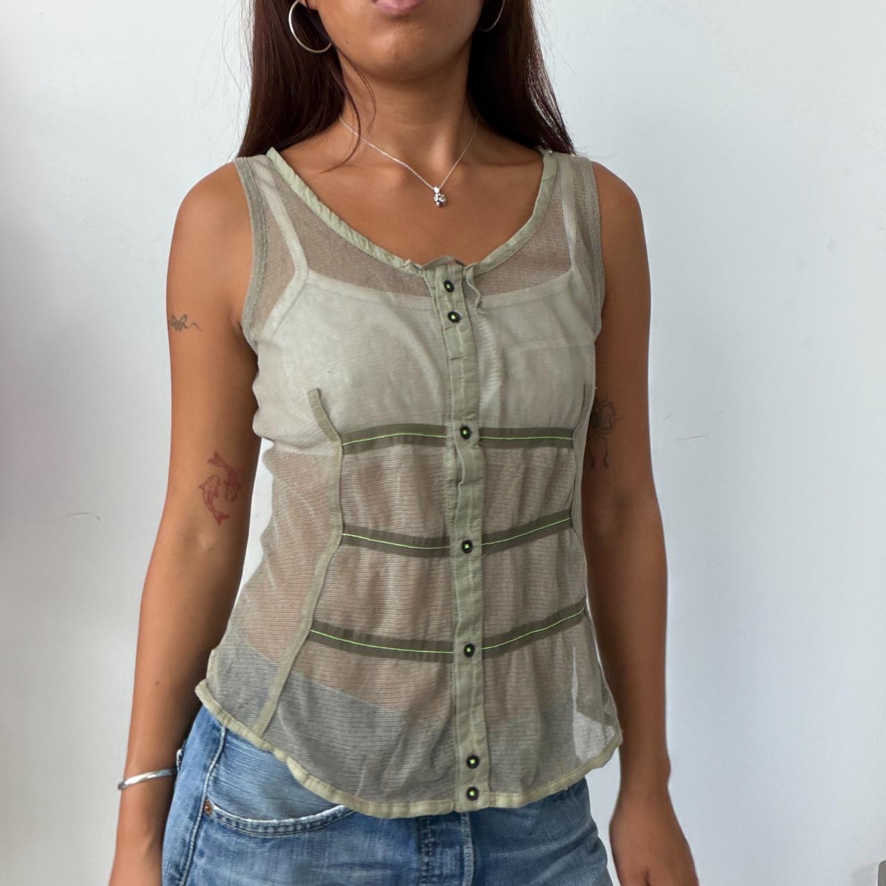 Vintage Mesh Khaki Cop Copine