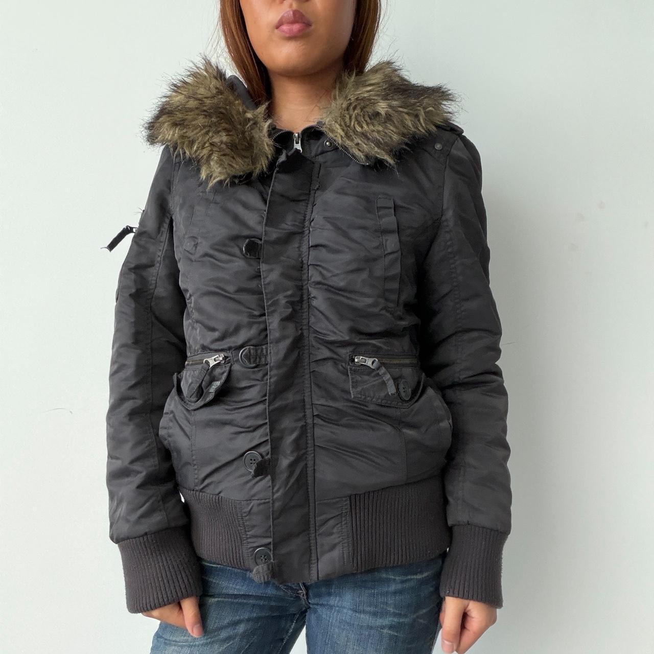 Vintage Grey Puffer Jacket