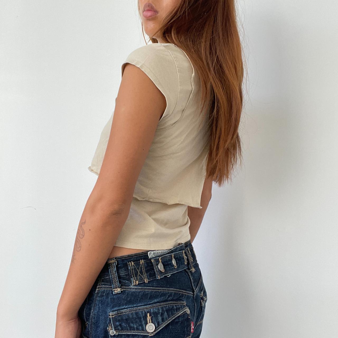 Vintage Beige Layered Top