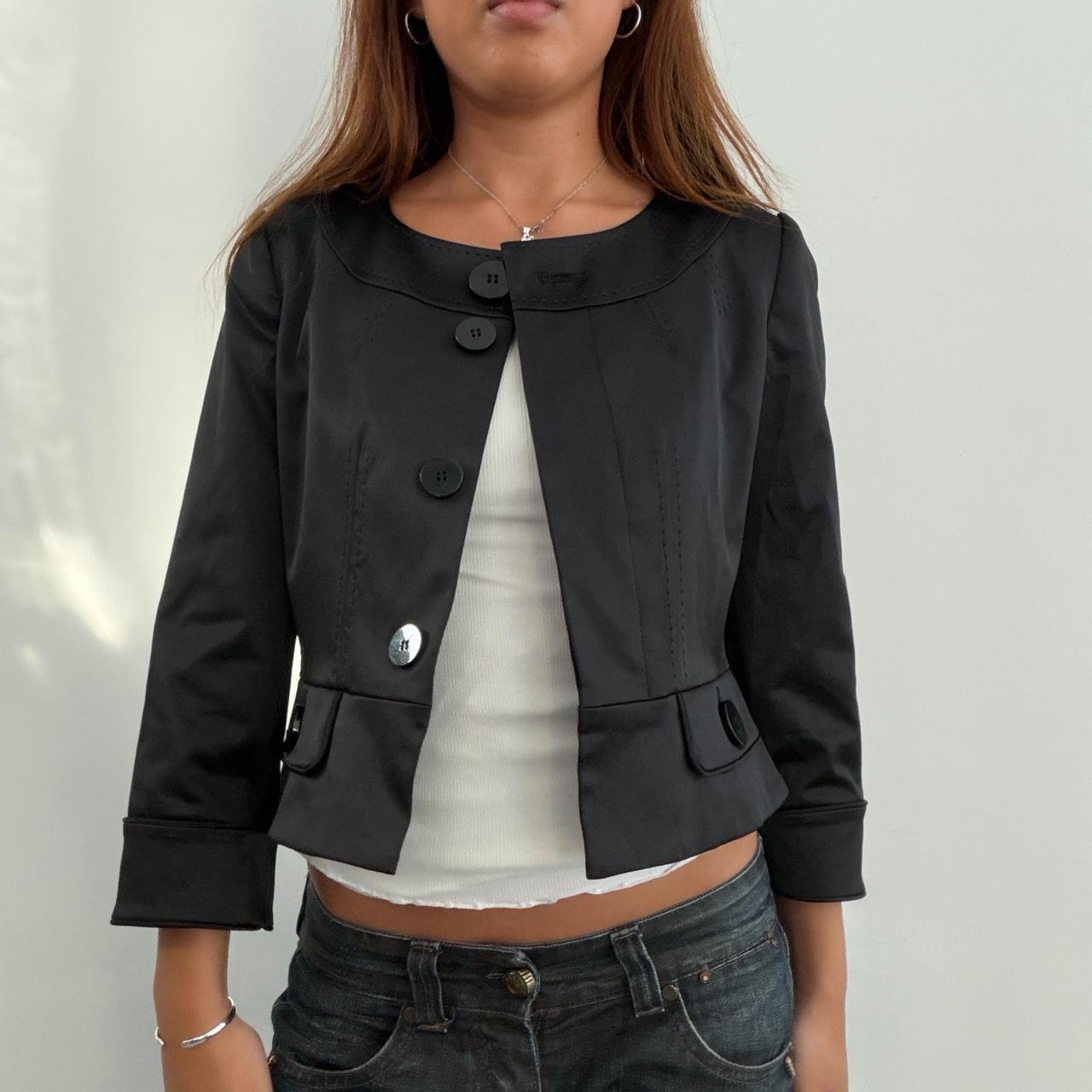 Vintage Black Satin Jacket