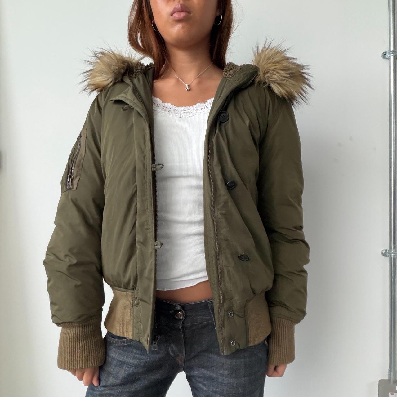 Vintage Khaki Diesel Puffer Jacket