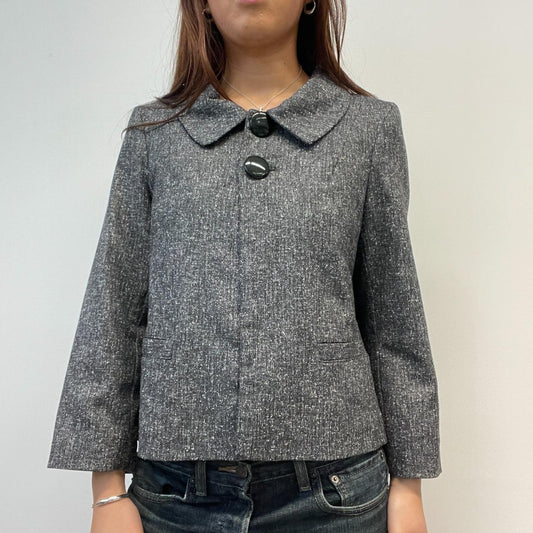 Grey Double Button Peacoat