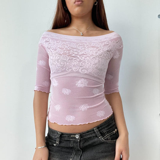 Baby Pink Lace Top