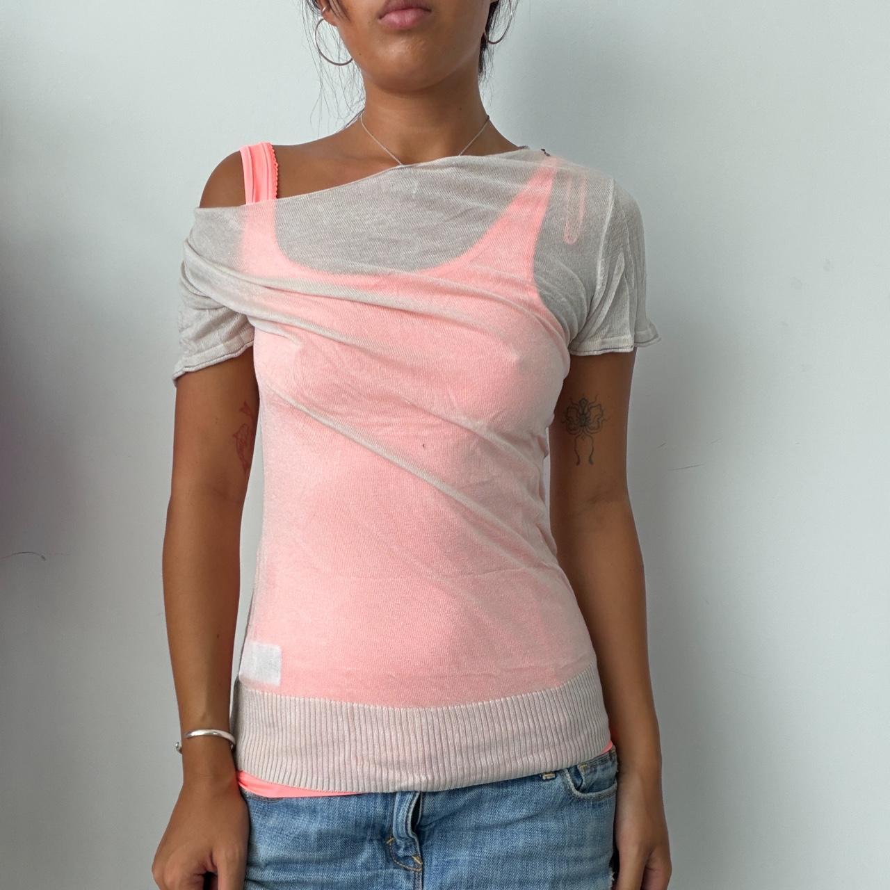 Vintage Sheer Neon Layer Top