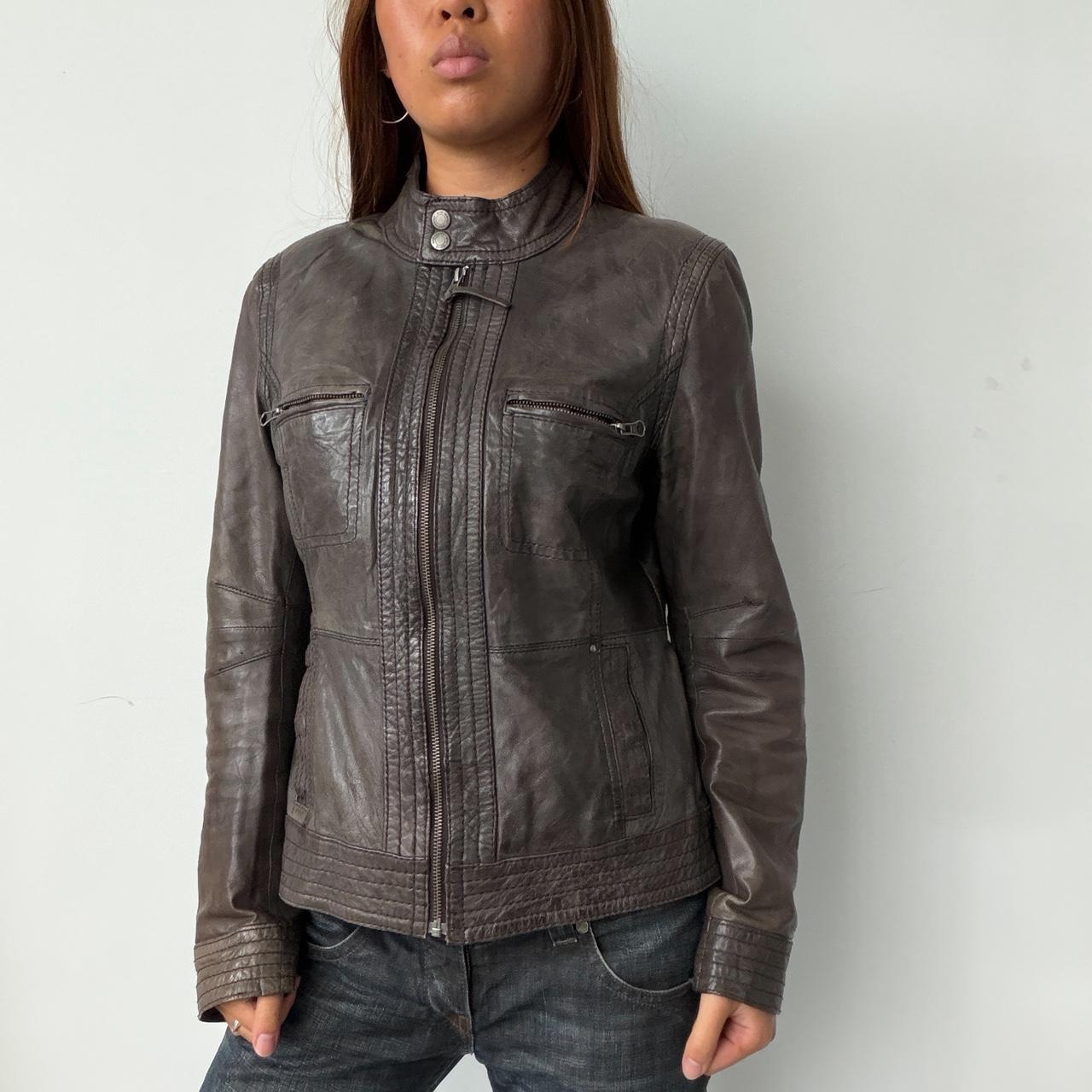 Vintage Brown Leather Jacket