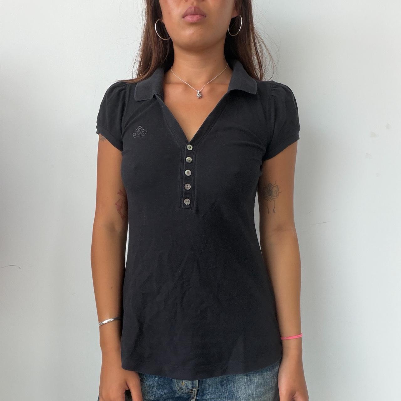Vintage Black Polo Top