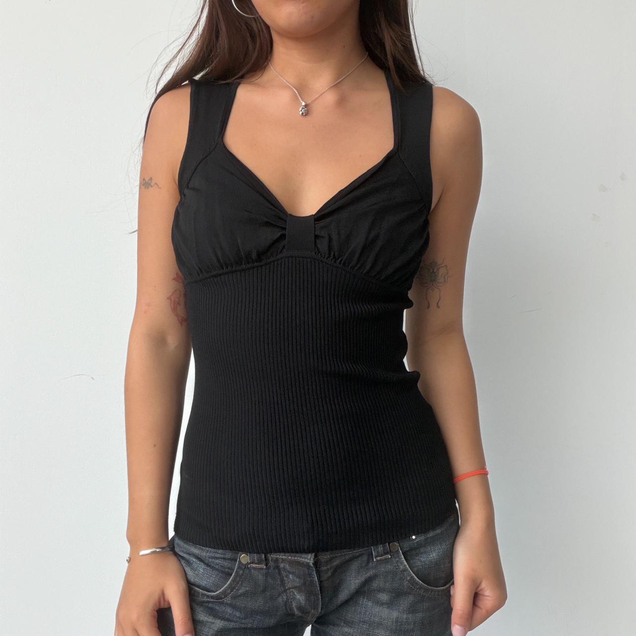 Vintage Black Knit Top