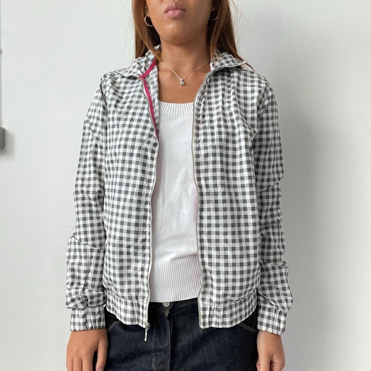 Vintage Checkered Zip Jacket