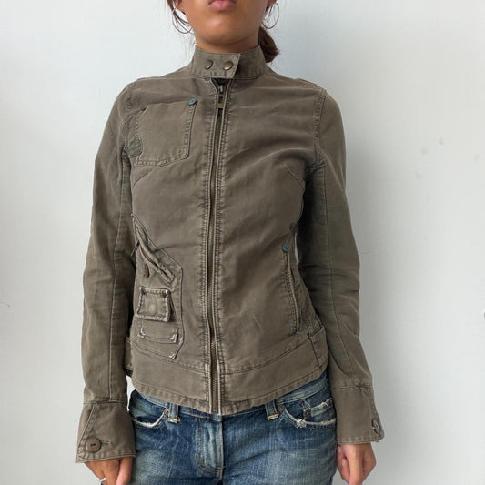 Vintage Khaki Utility Jacket