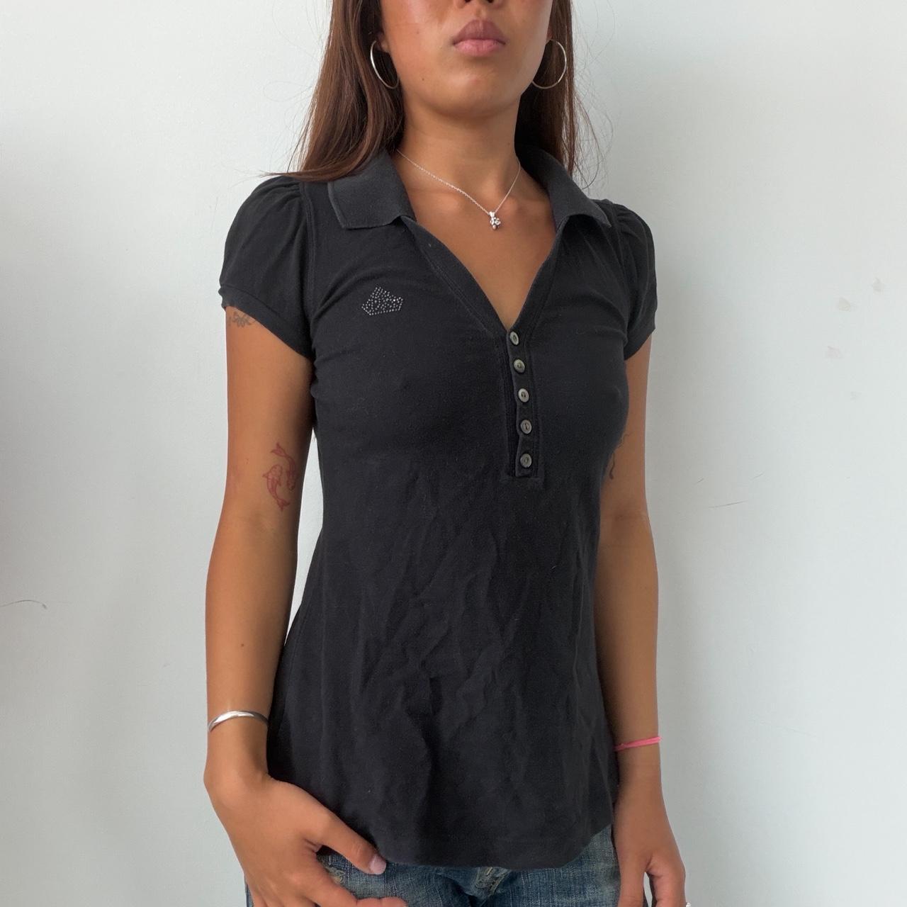 Vintage Black Polo Top