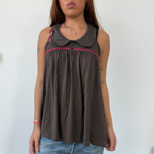 Vintage Brown Cop Copine Flowy Top