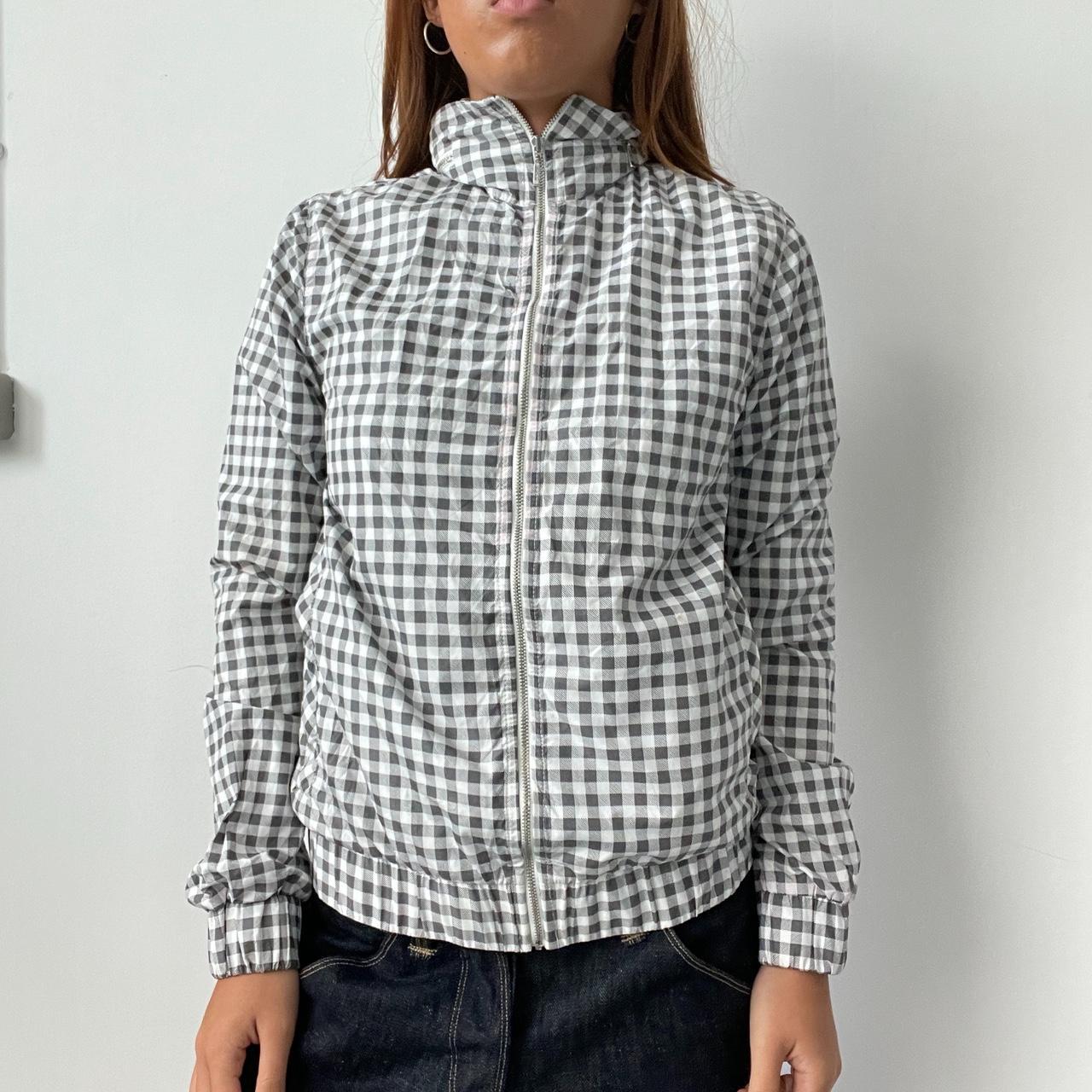 Vintage Checkered Zip Jacket