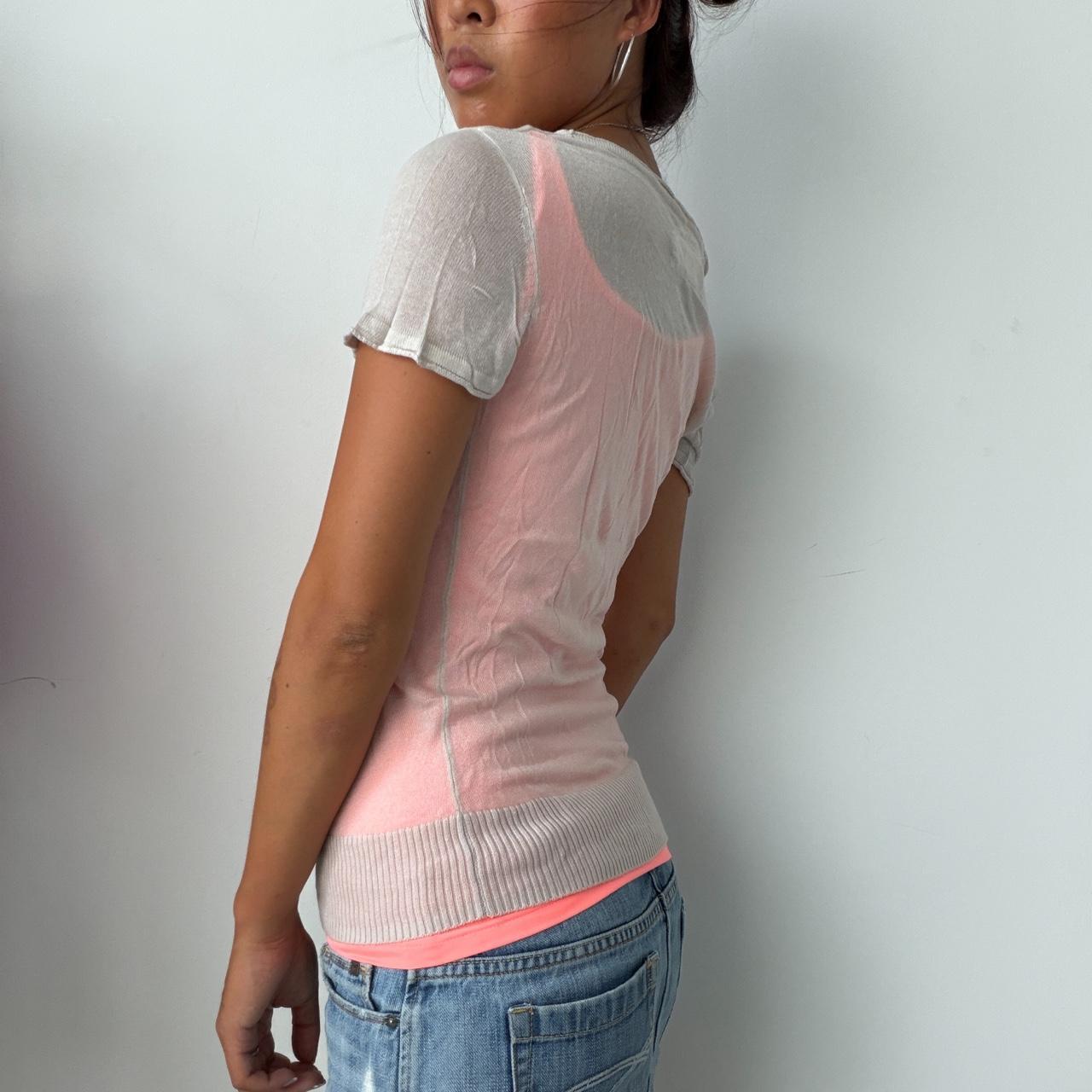 Vintage Sheer Neon Layer Top