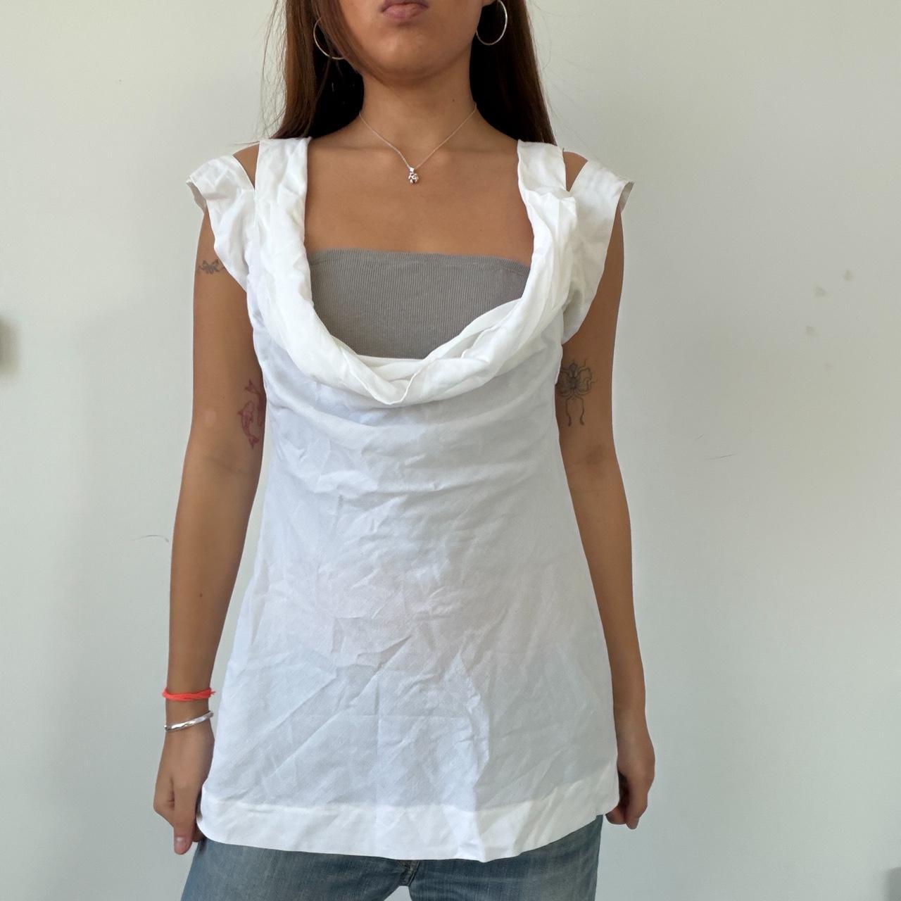 Vintage Cop Copine Double Layer Cowl Neck