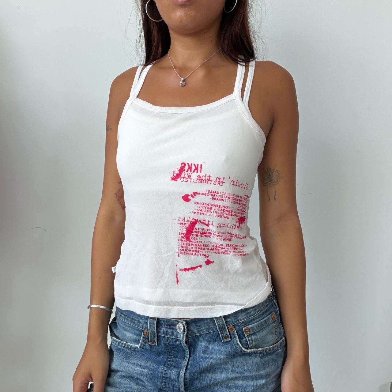 Vintage IKKS Graphic Sheer Top