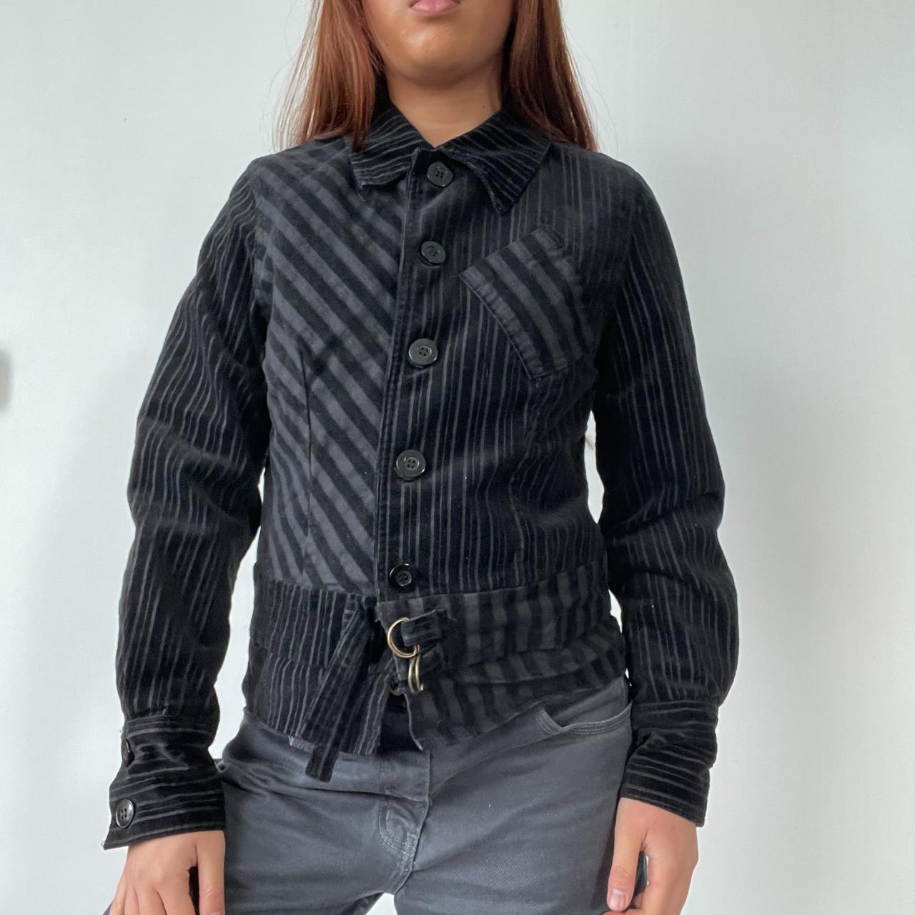 Black/Grey Patterned Shirt Jacket