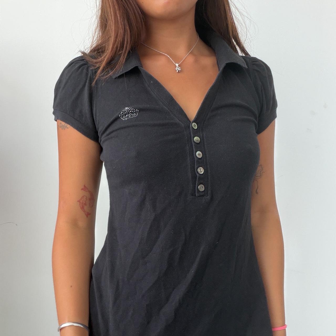 Vintage Black Polo Top