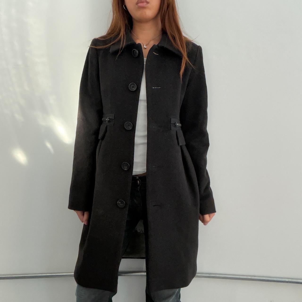 Vintage Black Cop Copine Wool Coat
