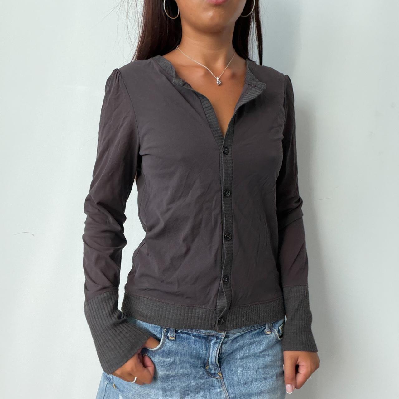 Vintage Grey Button Up IKKS Cardigan
