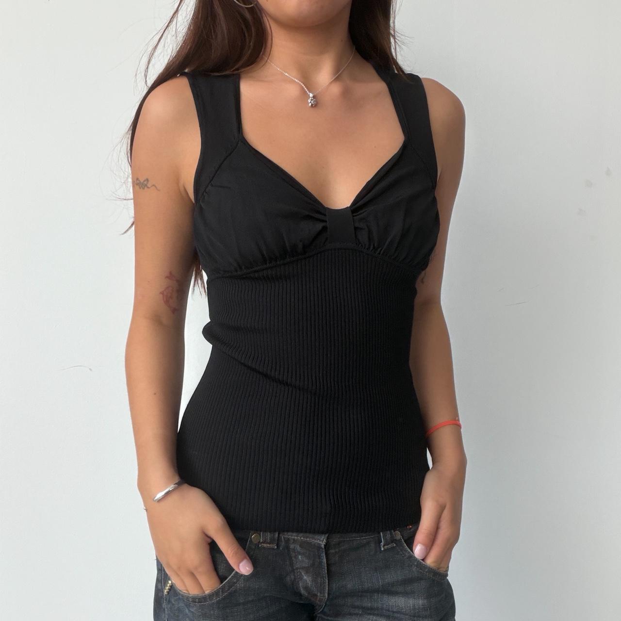 Vintage Black Knit Top