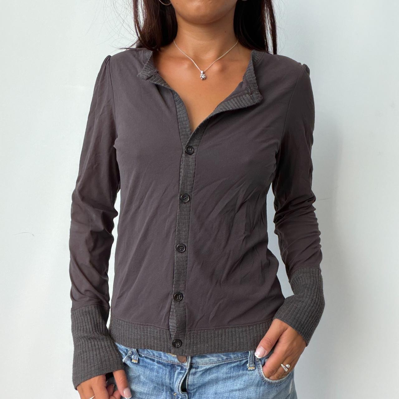 Vintage Grey Button Up IKKS Cardigan