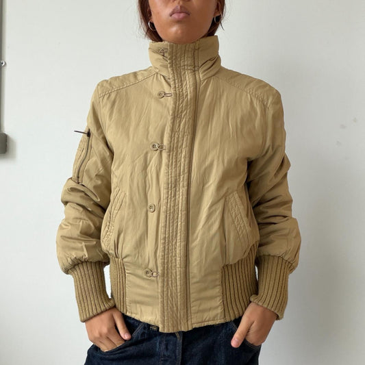 Vintage Beige Puffer Jacket
