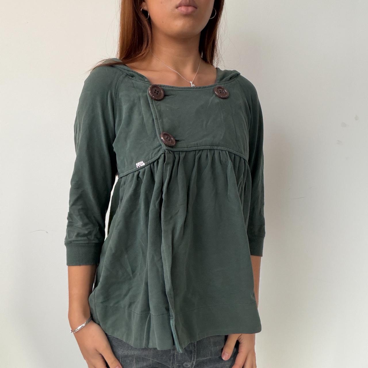 Vintage Green Miss Sixty Hooded Swing Jumper