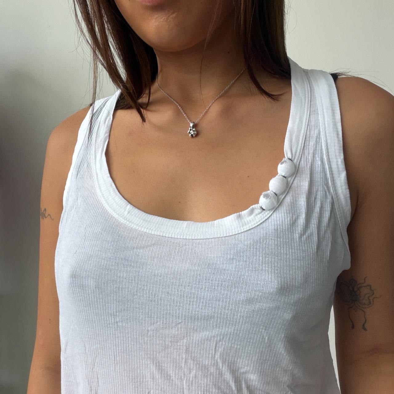 Vintage White Cop Copine Vest Top