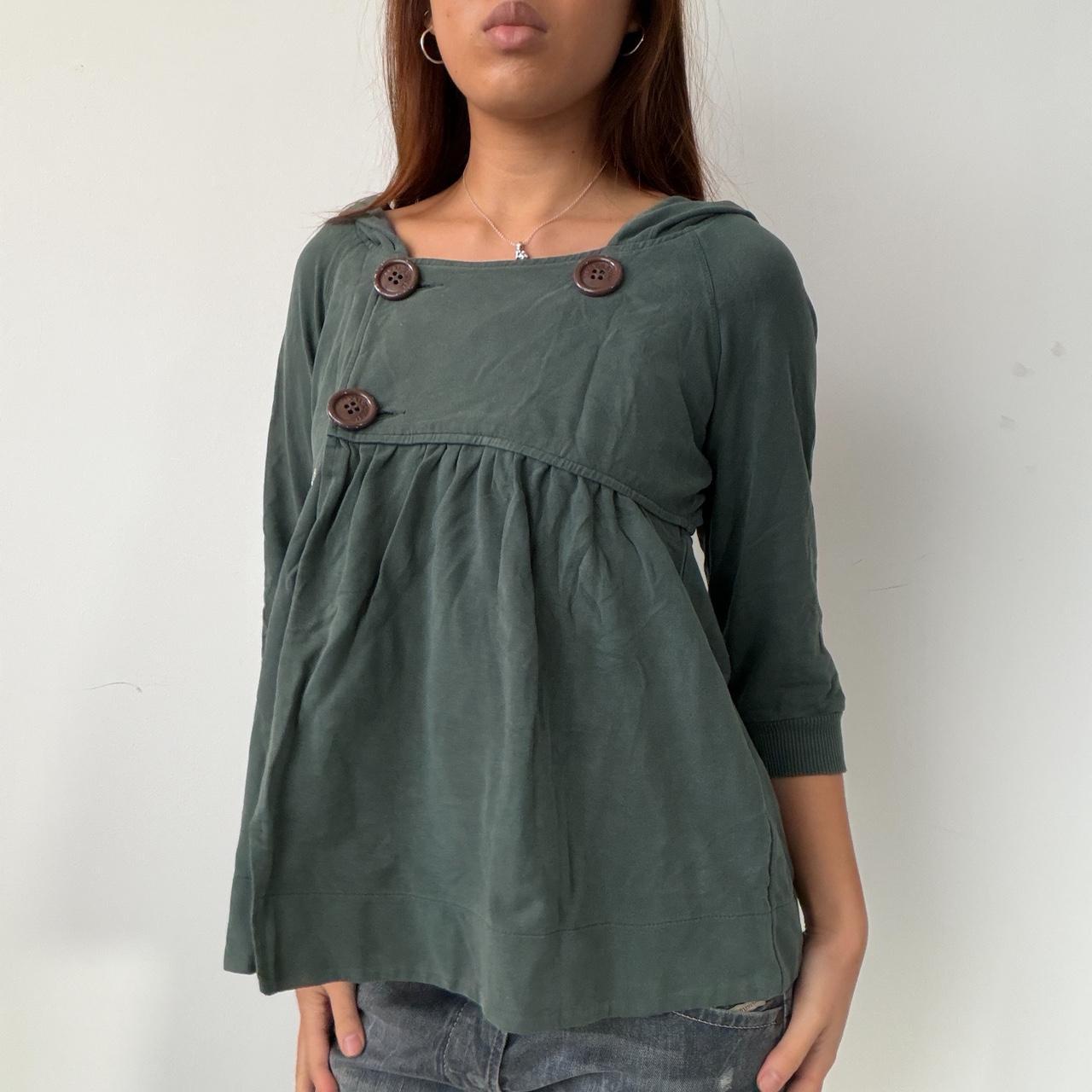 Vintage Green Miss Sixty Hooded Swing Jumper