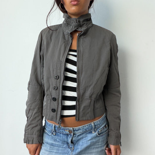 Vintage Grey Zip Up Jacket