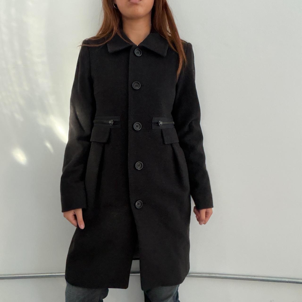 Vintage Black Cop Copine Wool Coat