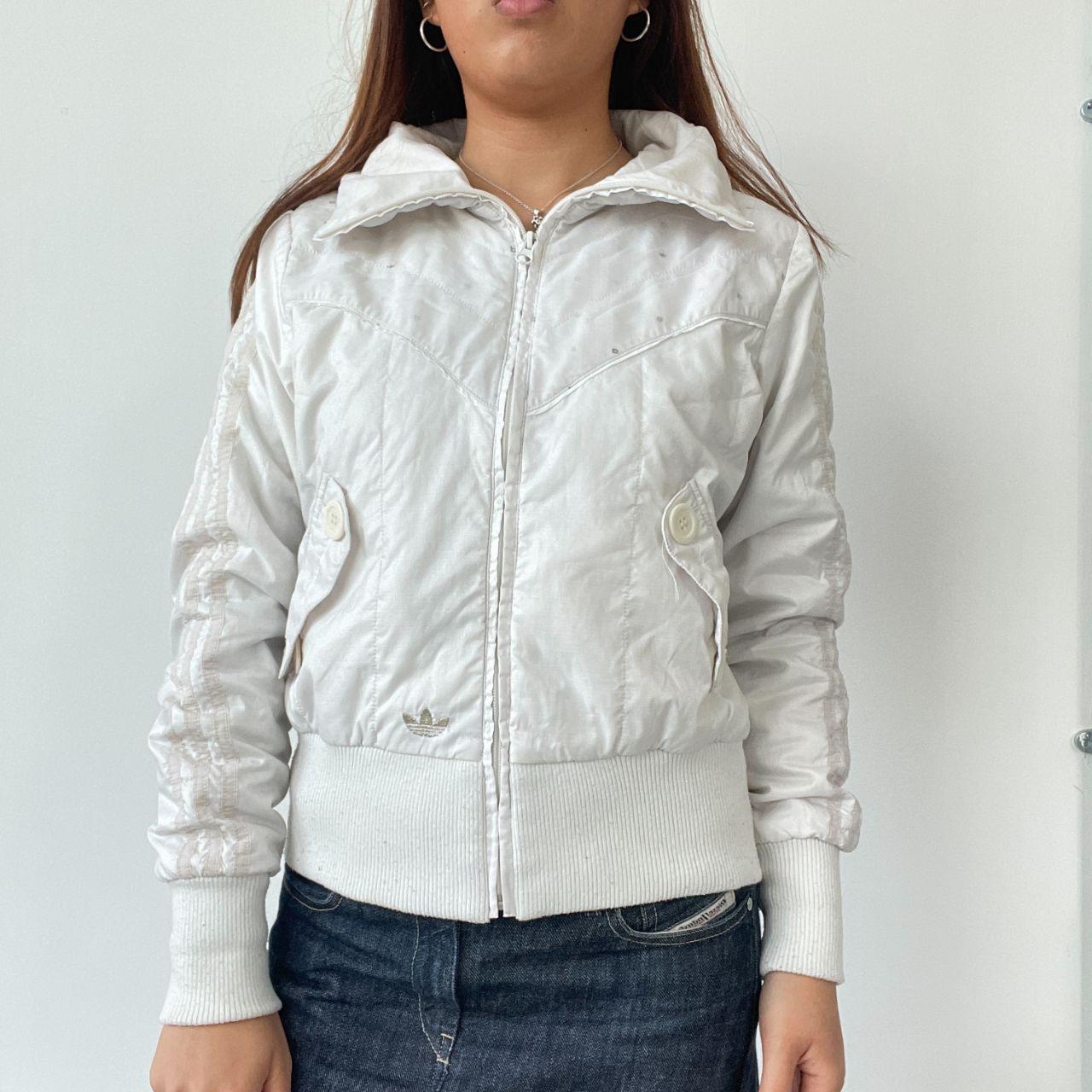White Adidas Utility Bomber Jacket