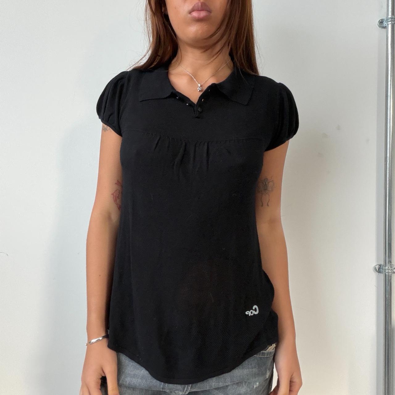 Vintage Black Cop Copine Short Sleeve Knit