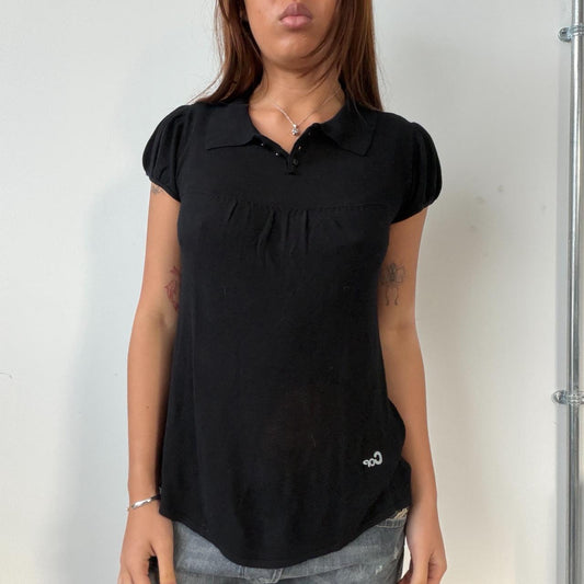 Vintage Black Cop Copine Short Sleeve Knit