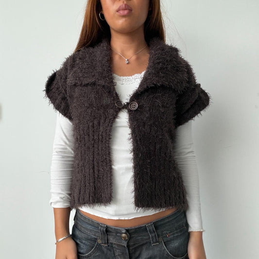 Vintage Brown Fur Cardigan