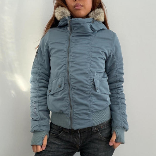 Vintage Blue BENCH Puffer Jacket