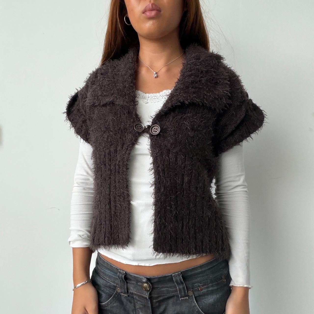 Vintage Brown Fur Cardigan