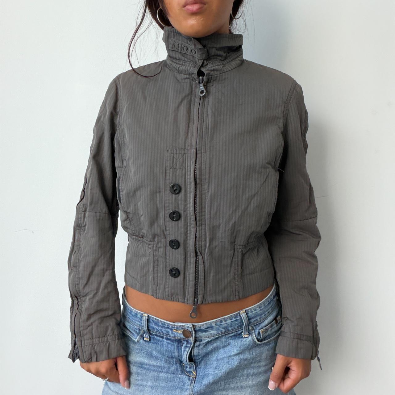 Vintage Grey Zip Up Jacket