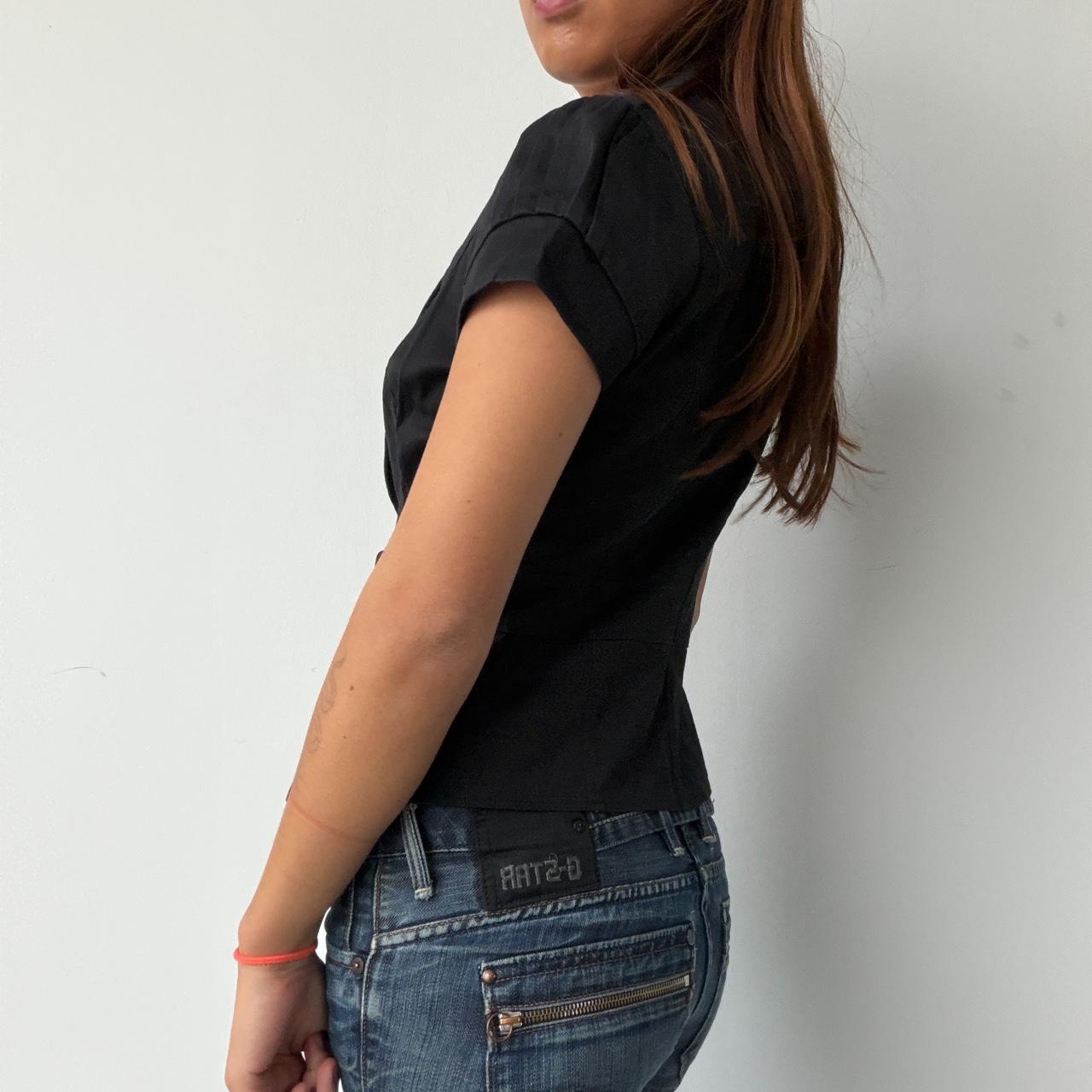 Vintage Black Button Up Top