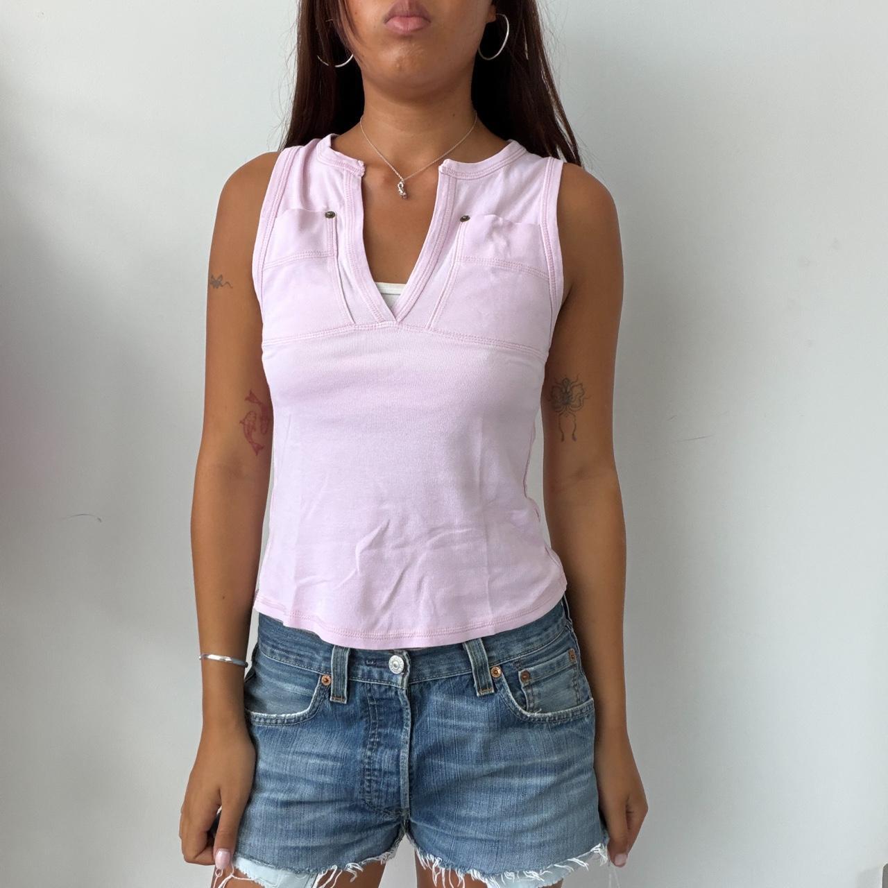 Vintage Baby Pink Vest Top