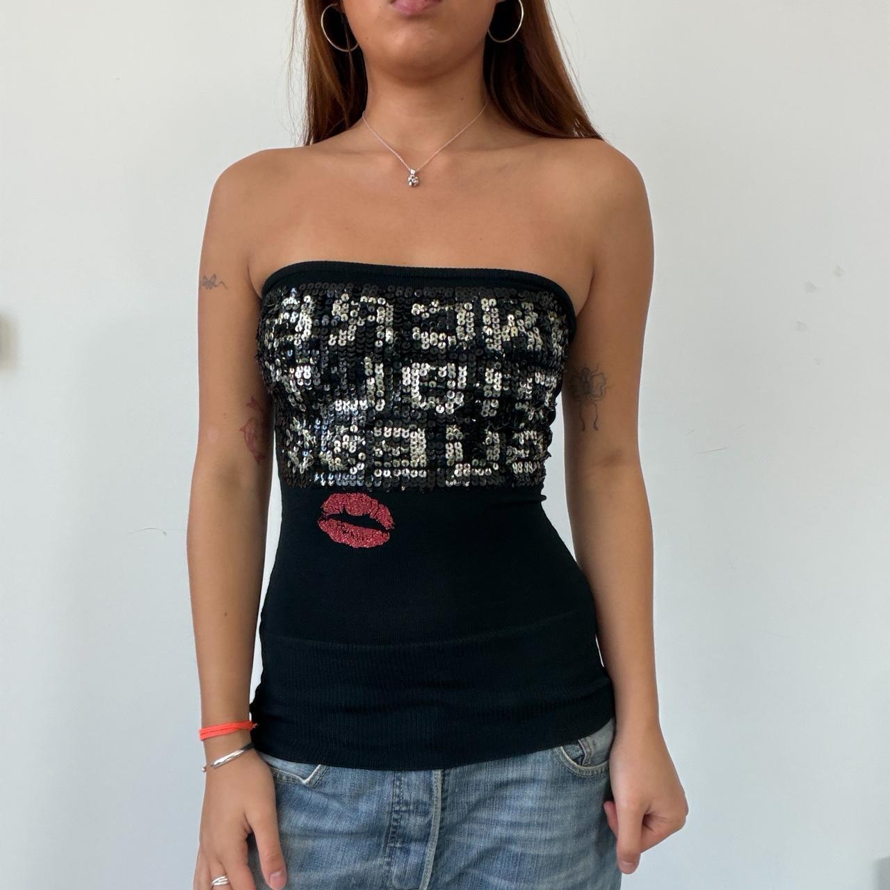 Vintage GUESS Black Bandeau Top