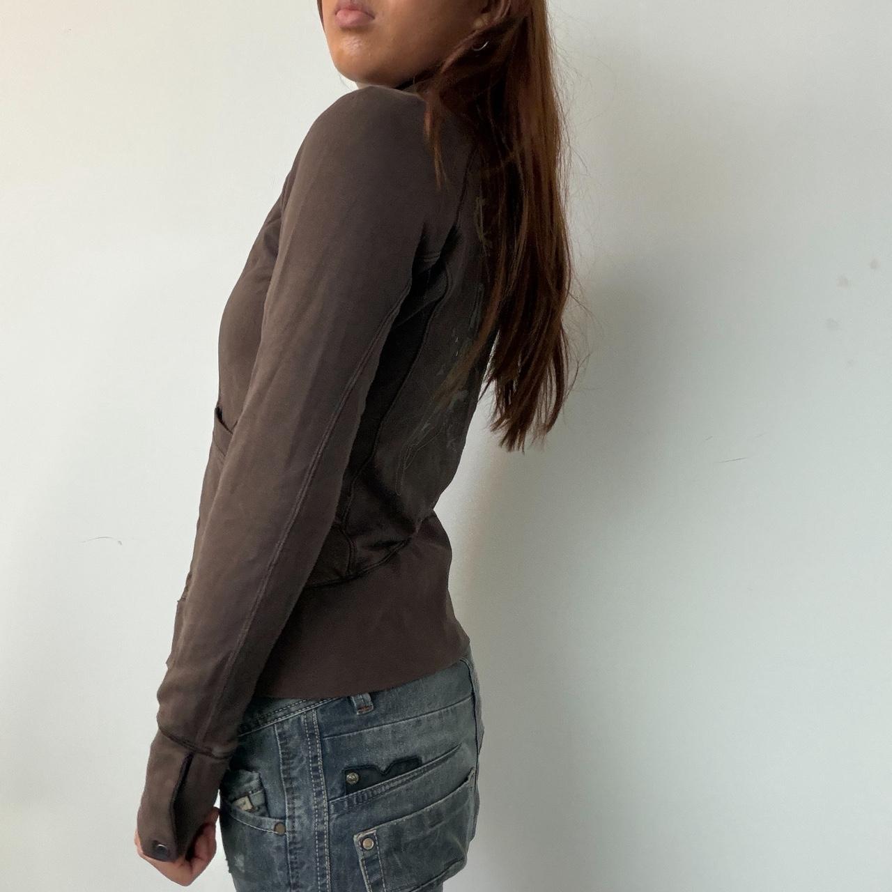 Vintage Brown Zip Up Jumper