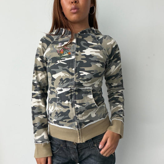 Vintage Camo Zip Up Jacket