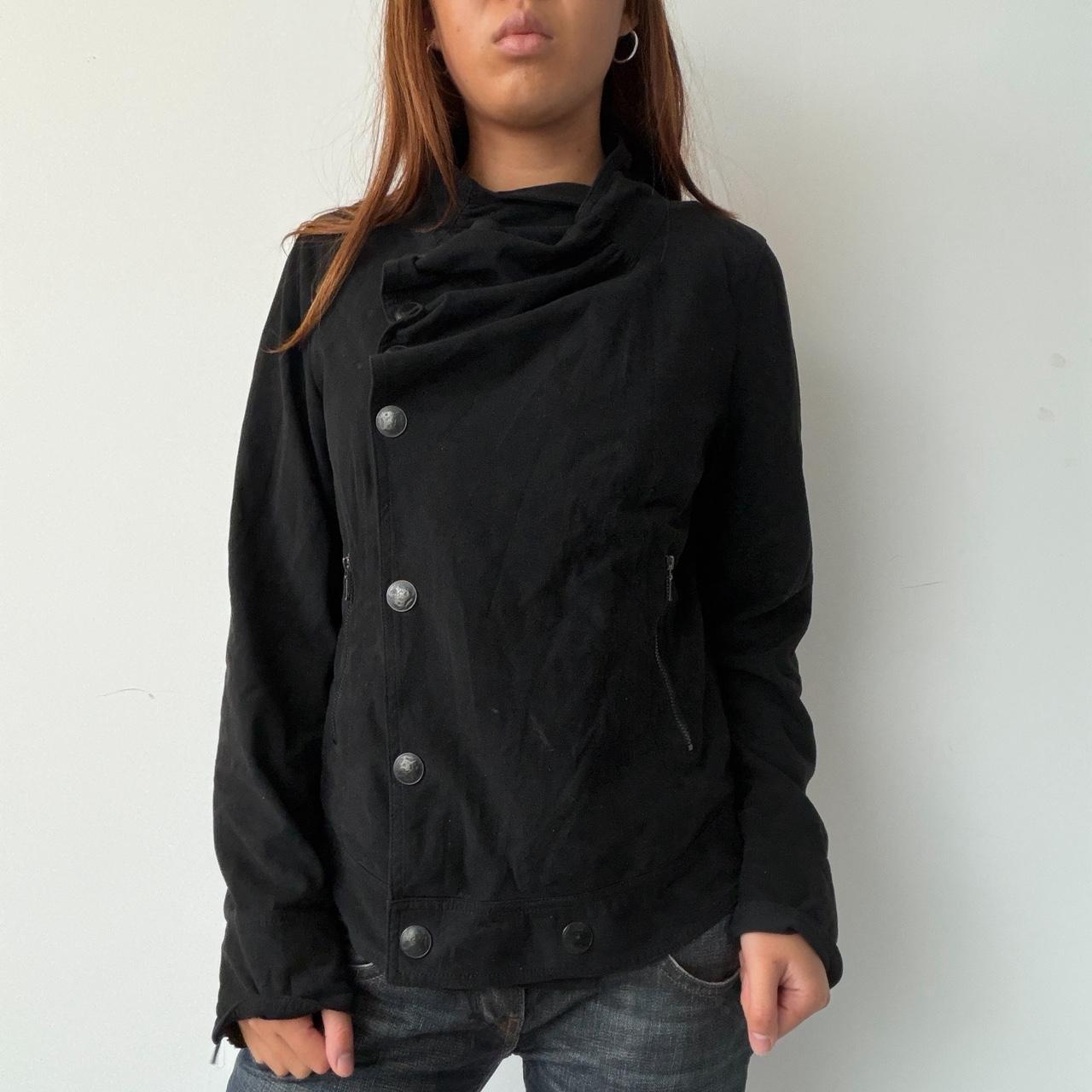 Vintage Black Cop Copine Ruched Top