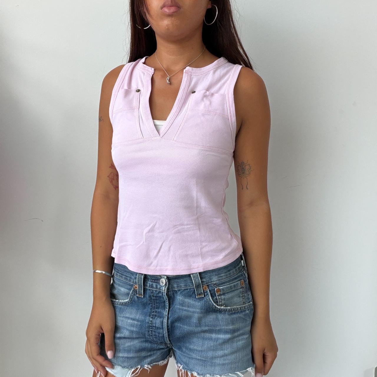 Vintage Baby Pink Vest Top