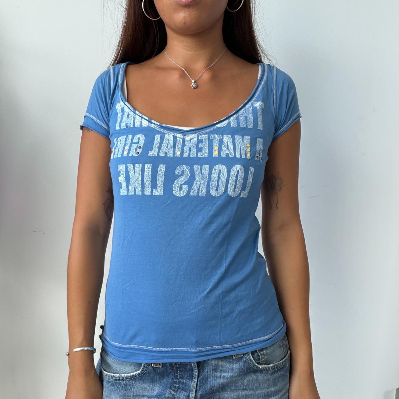 Vintage Blue GUESS Graphic Top