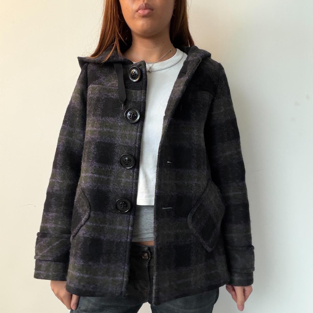 Vintage Cop Copine Plaid Wool Jacket