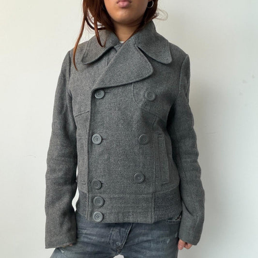 Vintage Grey Double Breasted Jacket